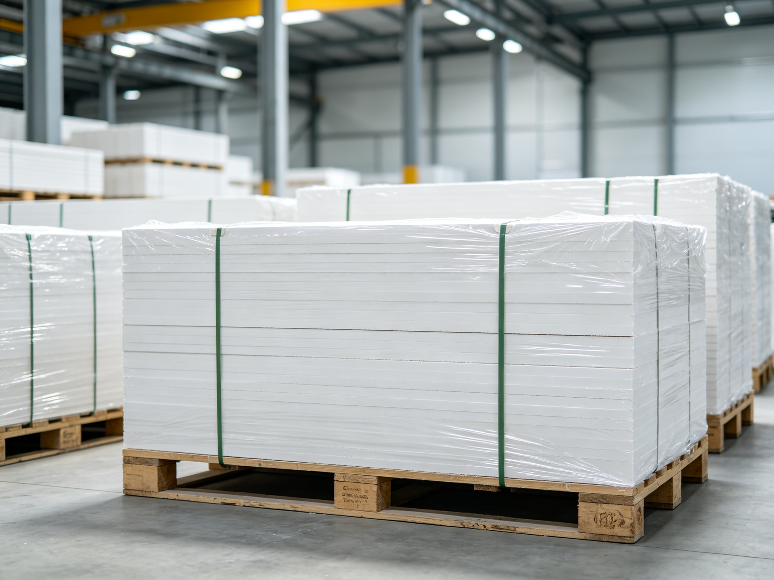 Insulation board storage at warehouse